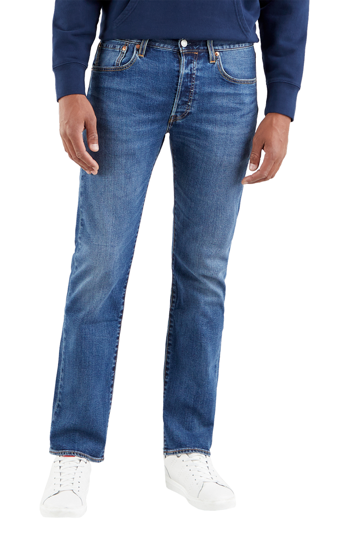 Levi&#39;s 501 Jeans straight, Ubbles, Mittelblau, Frontansicht