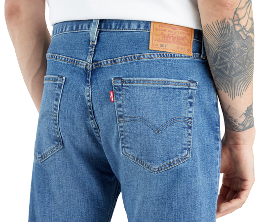 Levi&#39;s 501 Jeans Straight, Bulldog Indigo Mask, Detail