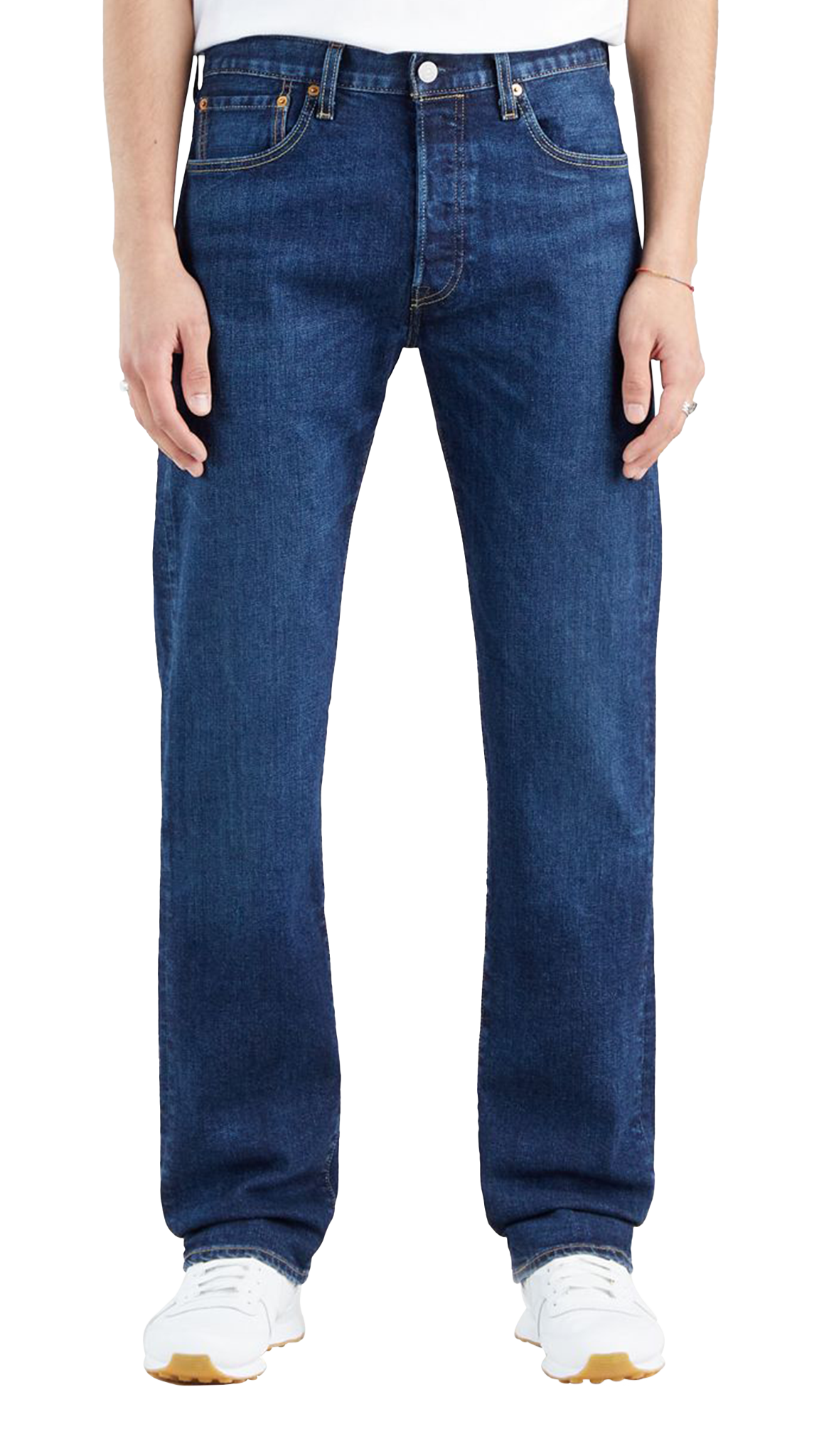 Levi&#39;s 501 Jeans Straight, Bleu foncé délavé