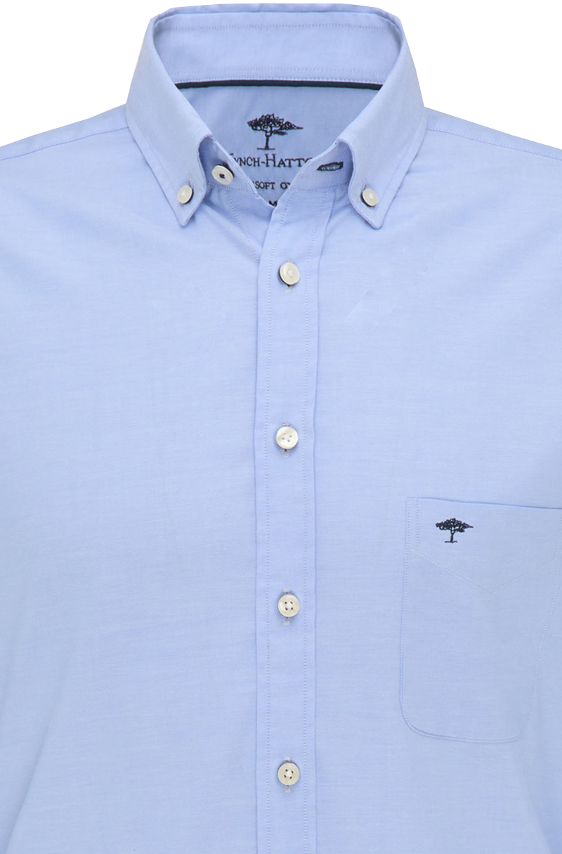 Fynch Hatton All Season Oxford Shirt, Light Blue Uni