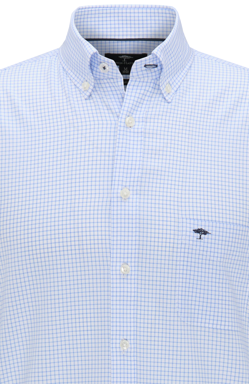 Fynch Hatton All Season Oxford Shirt, Blue Light Carted