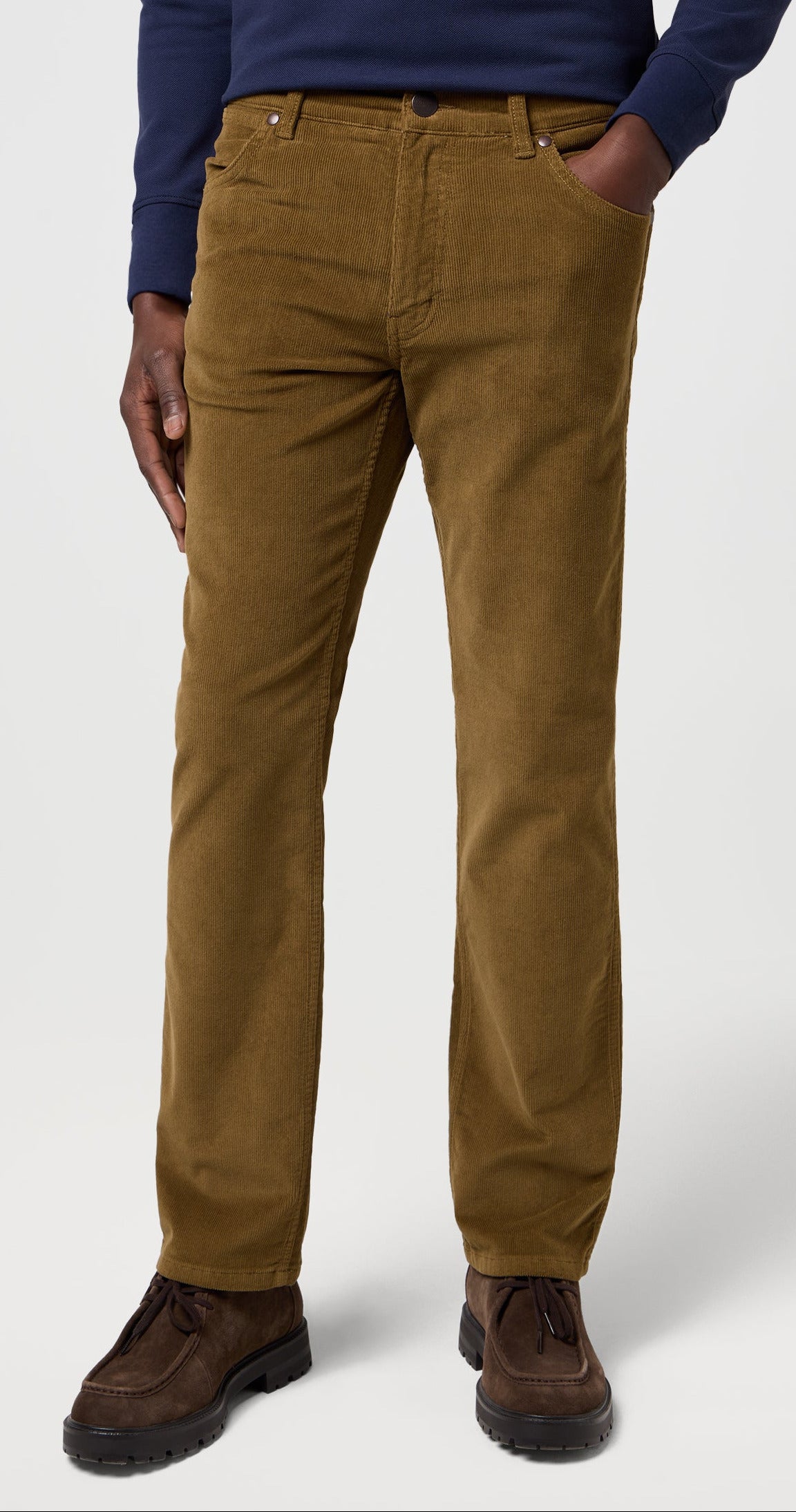 Wrangler Greensboro Stretch Cord Hose, Dunkelbeige &quot;Kangaroo&quot;