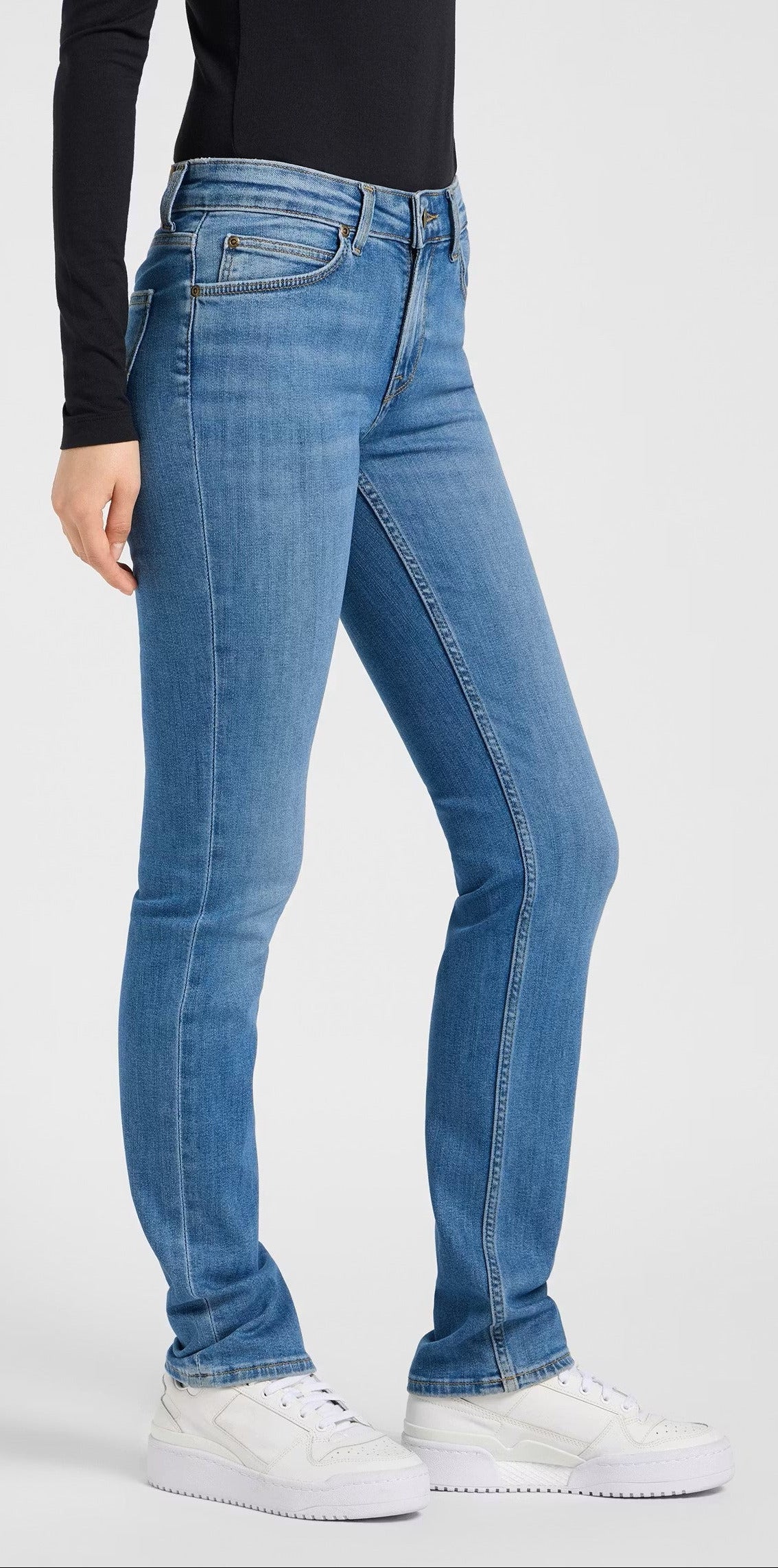 Lee Marion Straight, Bleu clair légèrement délavé "Cyber Blue"