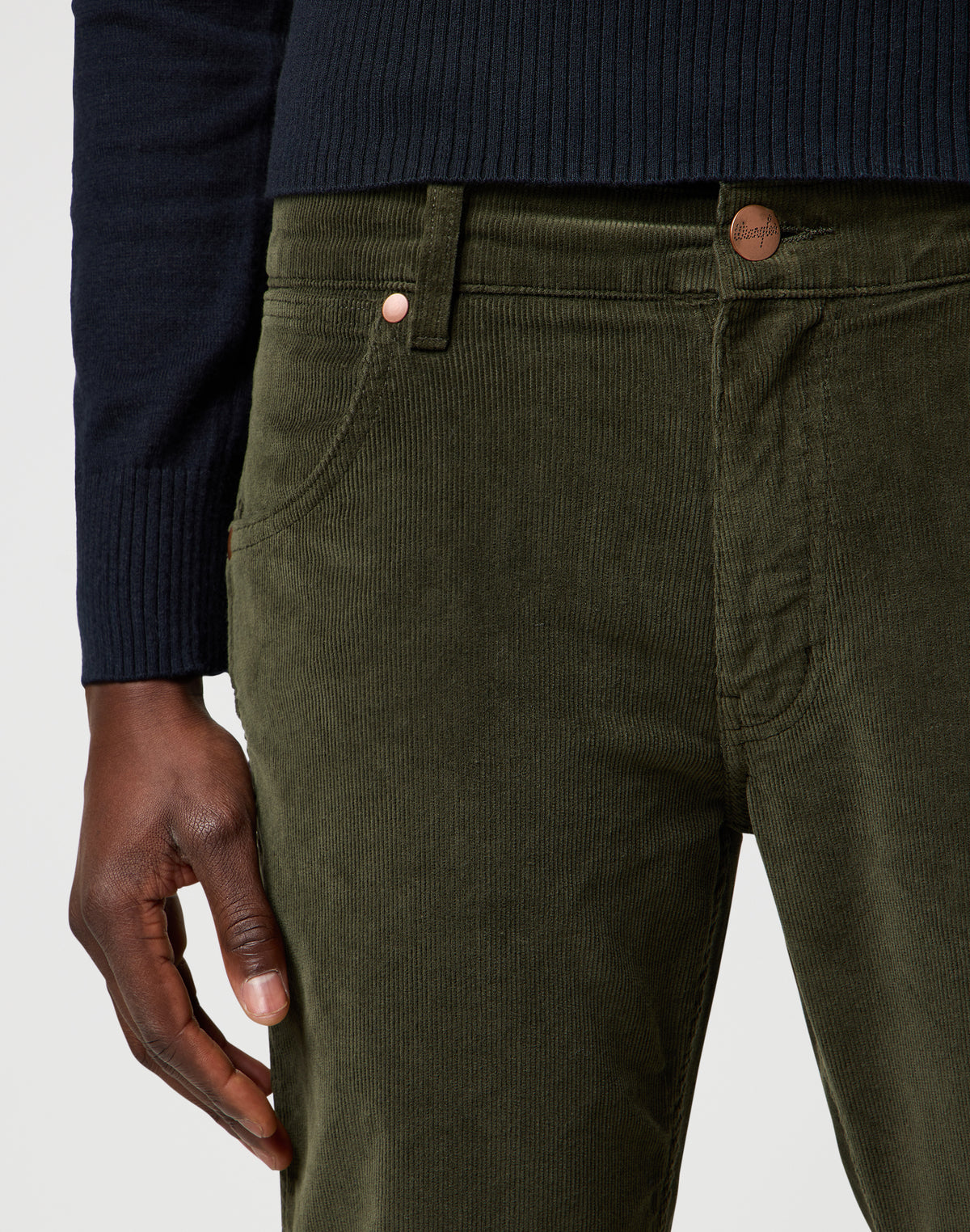Wrangler Greensboro Stretch Cord Hose, Olive Green