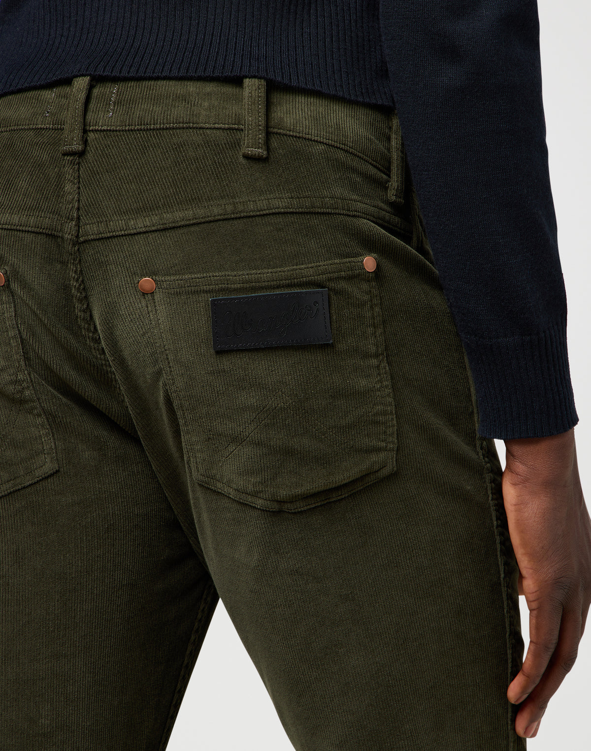 Wrangler Greensboro Stretch Cord Hose, Olive Green
