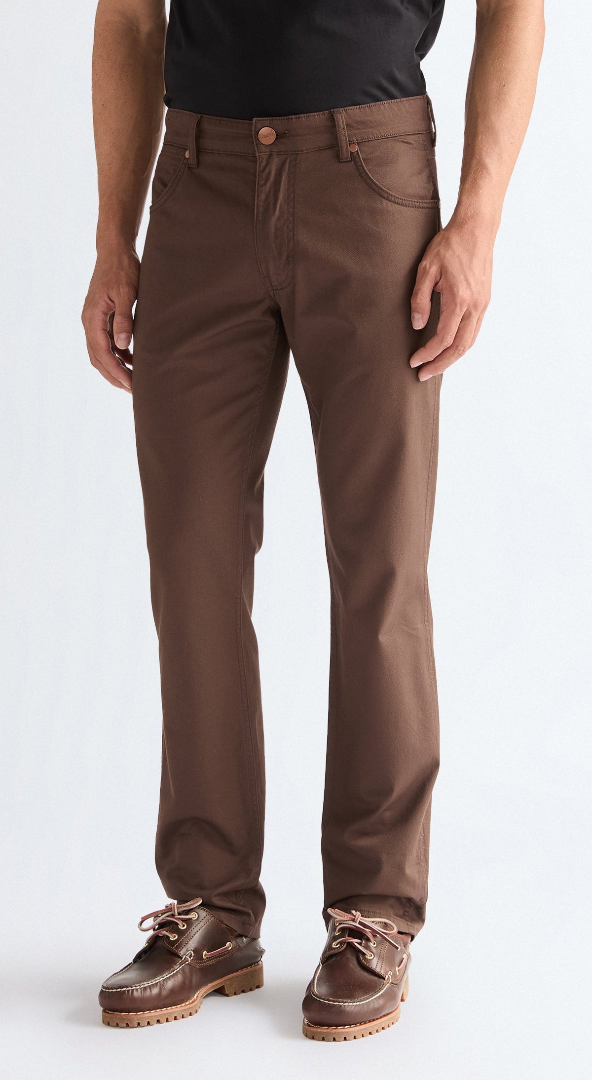 Wrangler Greensboro Hose Regular Fit, Braun Chocolat