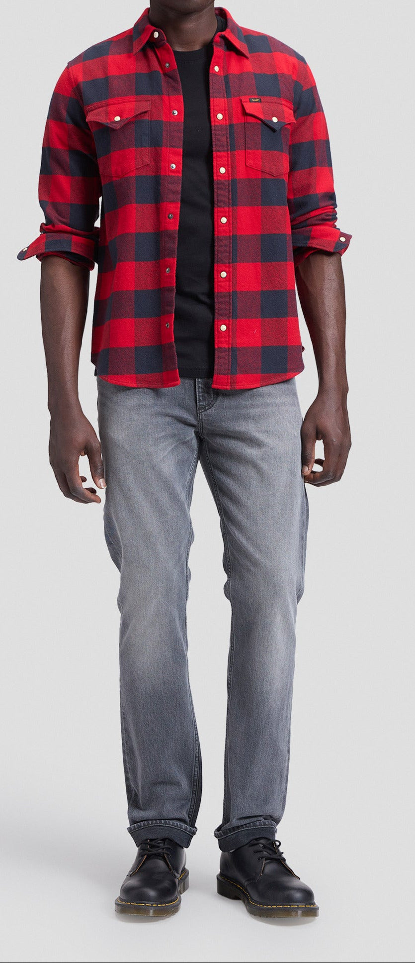 LEE Western Shirt, Flannel Karohemd Rot "Samba"