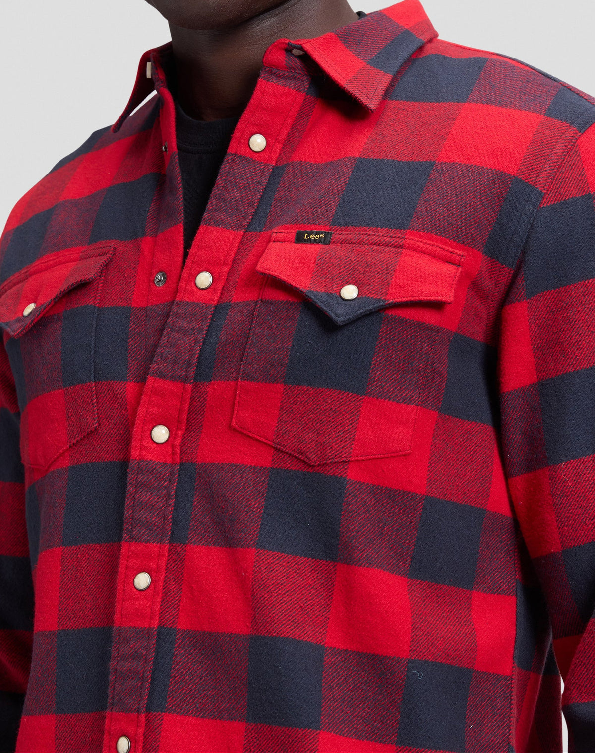 LEE Western Shirt, Flannel Karohemd Rot "Samba"