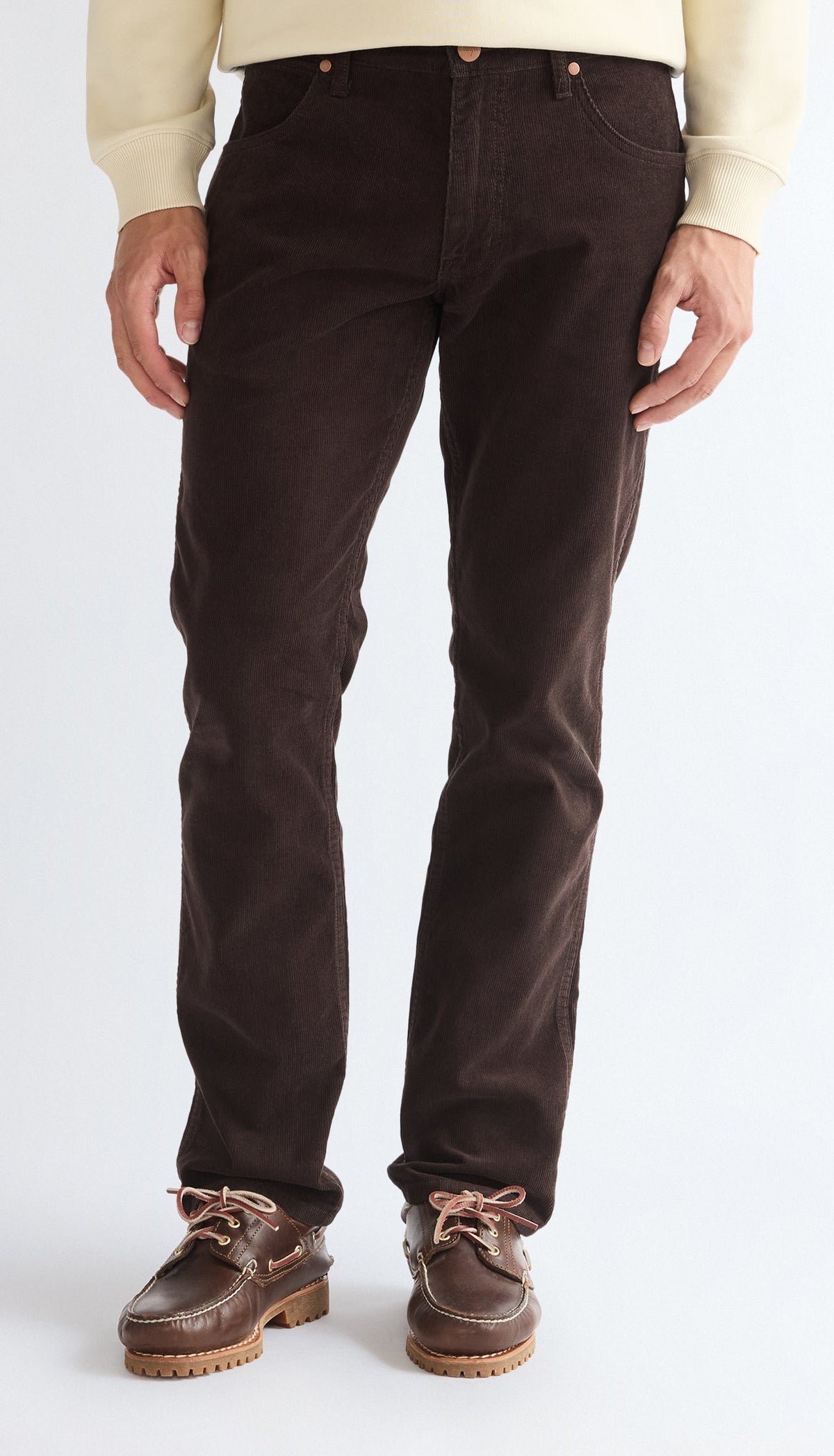 Wrangler Greensboro Stretch Cord Hose, Dunkelbraun "Chocolate"