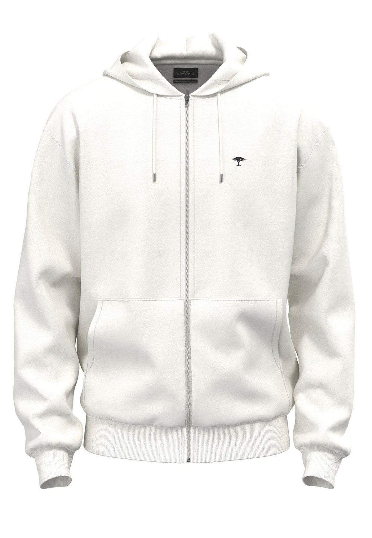 Fynch &amp; Hatton Hoodie Zip Up, Blanc