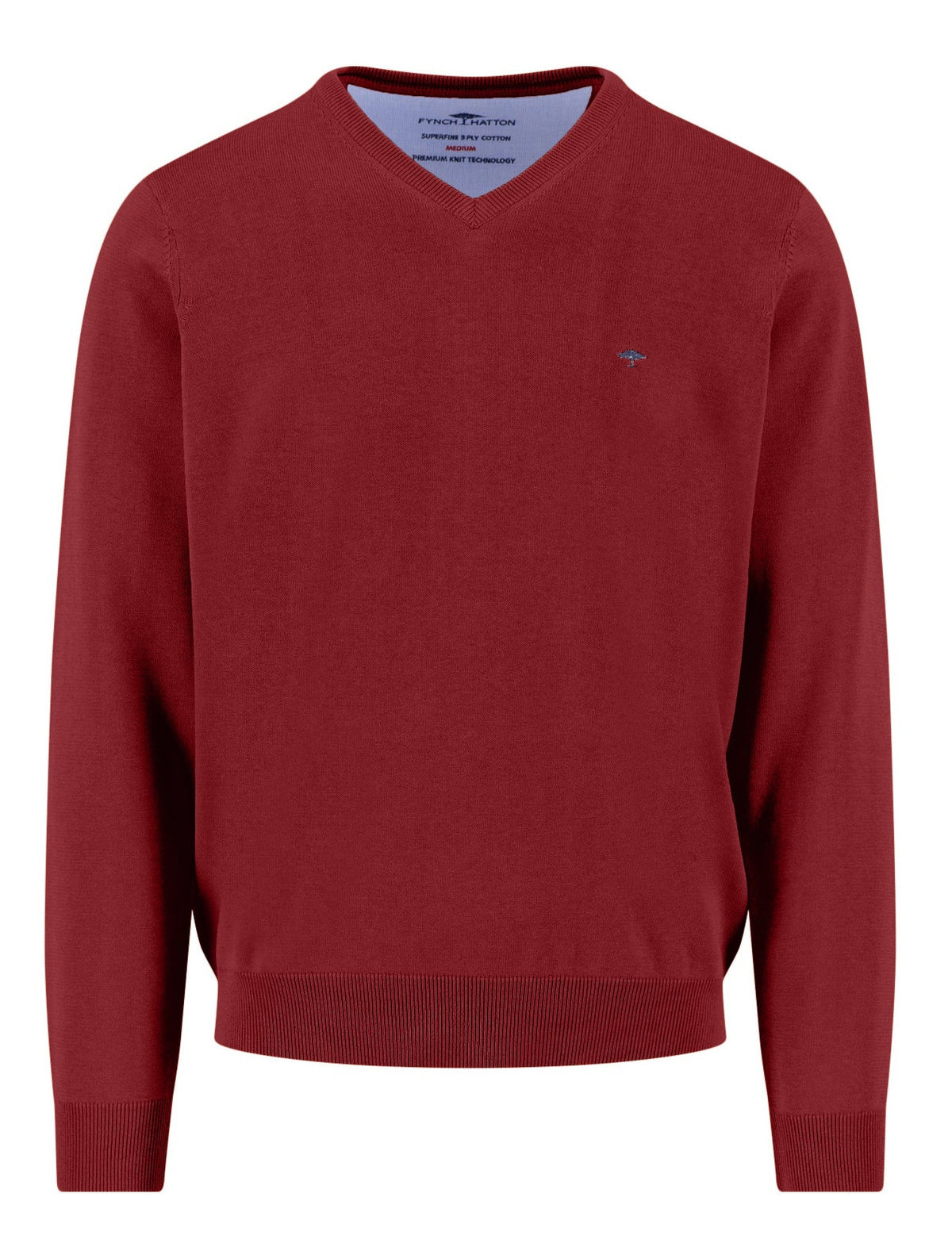 Fynch Hatton Pull col V, Bordeaux