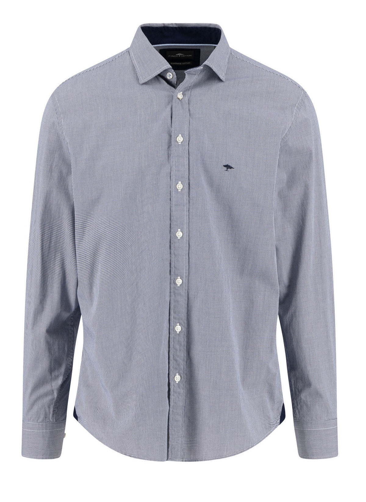 Fynch Hatton All Season Oxford Shirt, Blau karriert