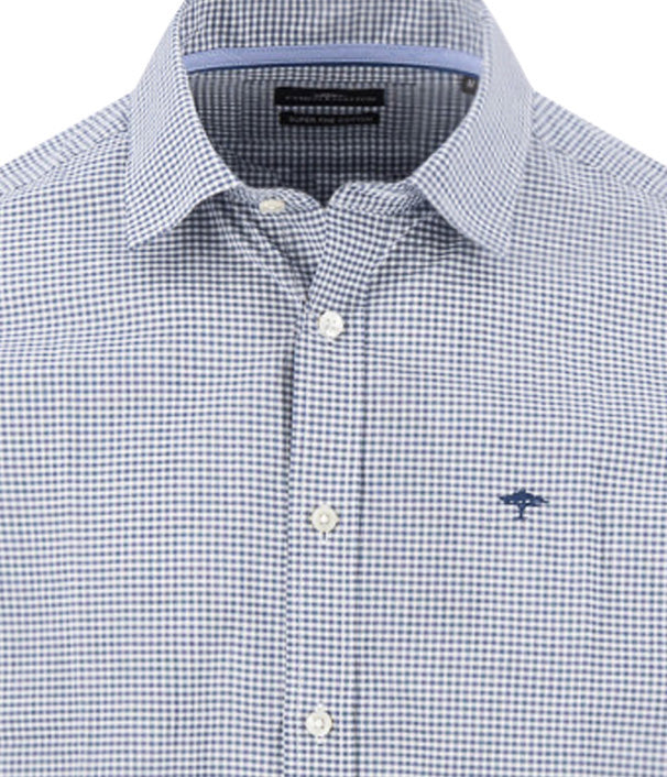 Chemise Fynch Hatton Essential Premium Check, Bleu à carreaux "KENT"