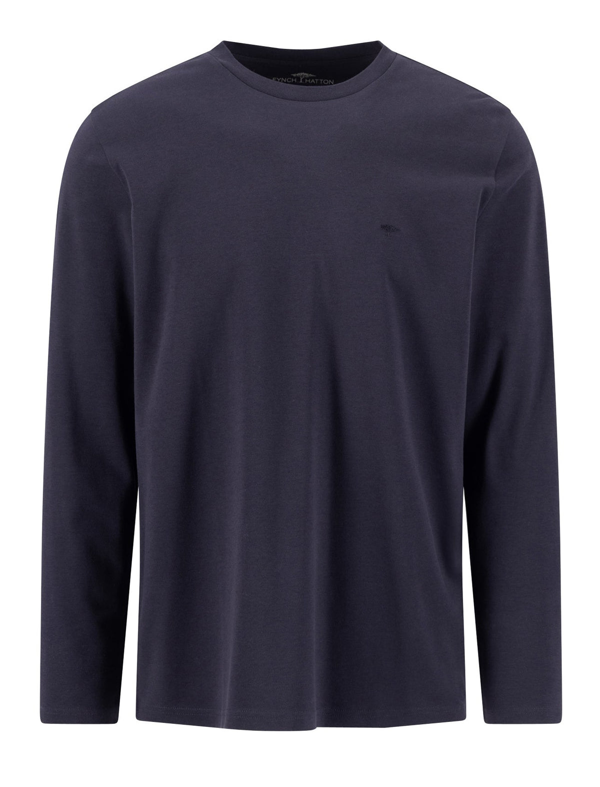 Fynch Hatton T-Shirt Longsleeve O-Neck, Dunkelblau "Navy"