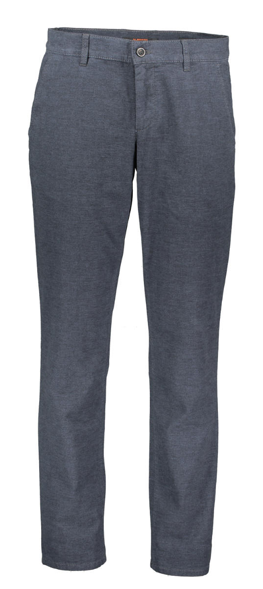 Alberto Lou Chino Hose regular slim, blau, Retro Dark Blue Frontansicht