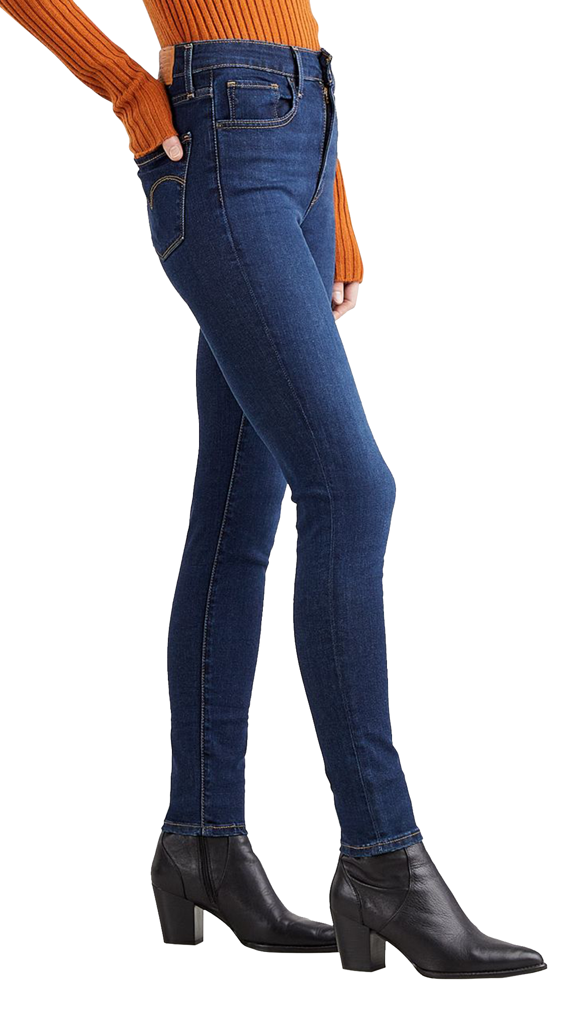 Levi&#39;s 721 Jeans High Rise Skinny, Dunkelblau dezent verwaschen