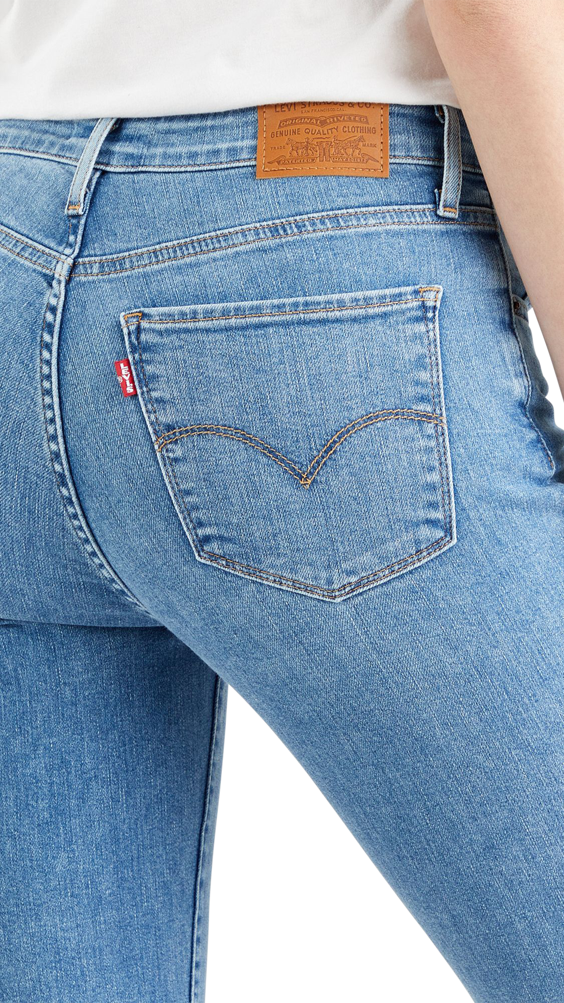 Levi&#39;s 721 jeans de grande hauteur maigre, bleu clair