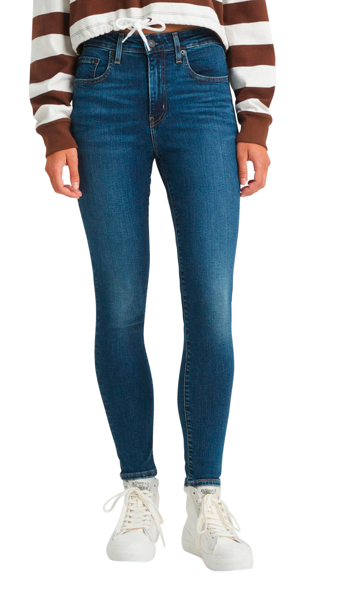 Levi&#39;s 721 Jeans High Rise Skinny, medium blue discreetly washed out