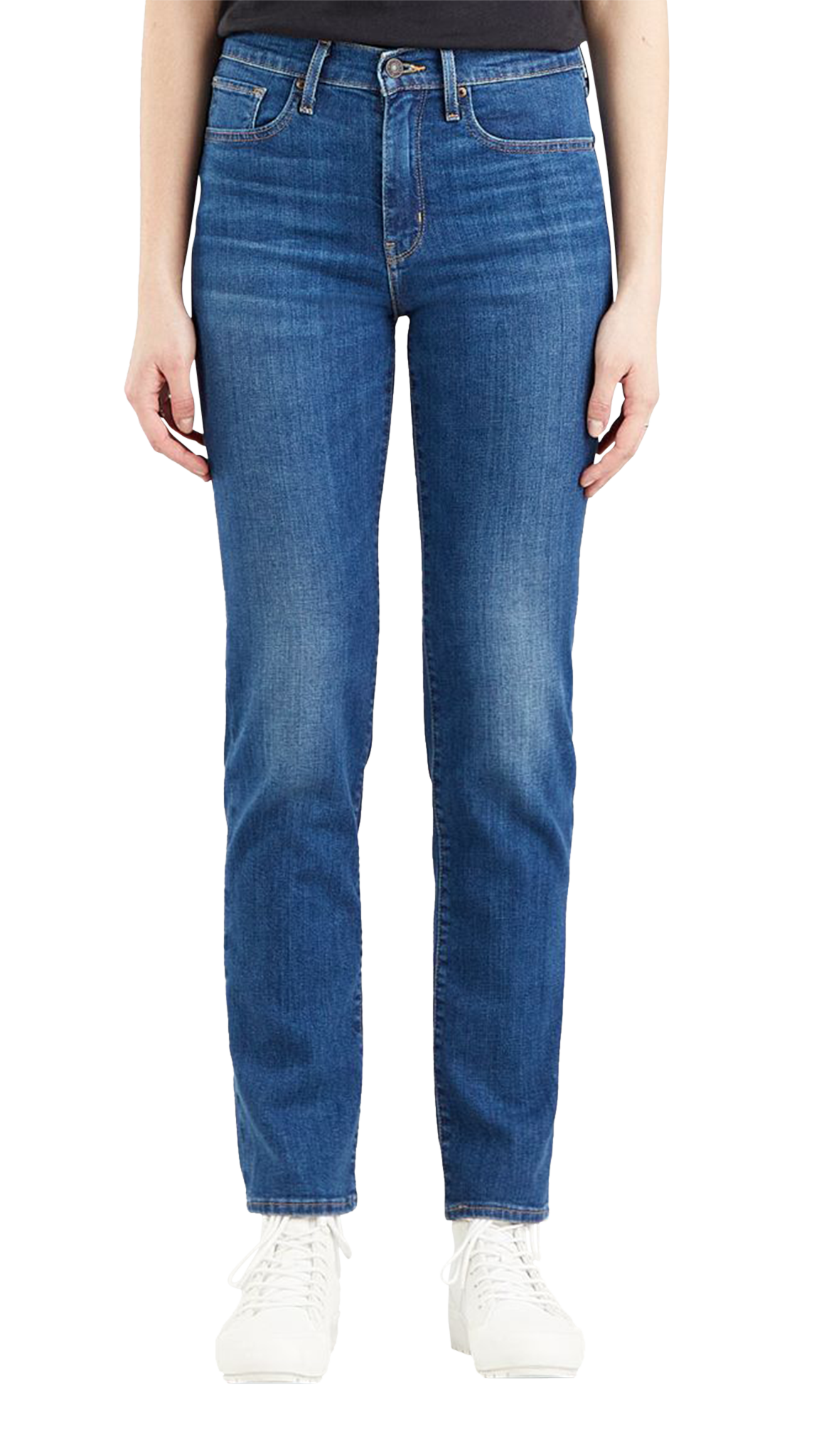 Levi&#39;s Jeans 724 High Rise droite, bleu moyen lavé