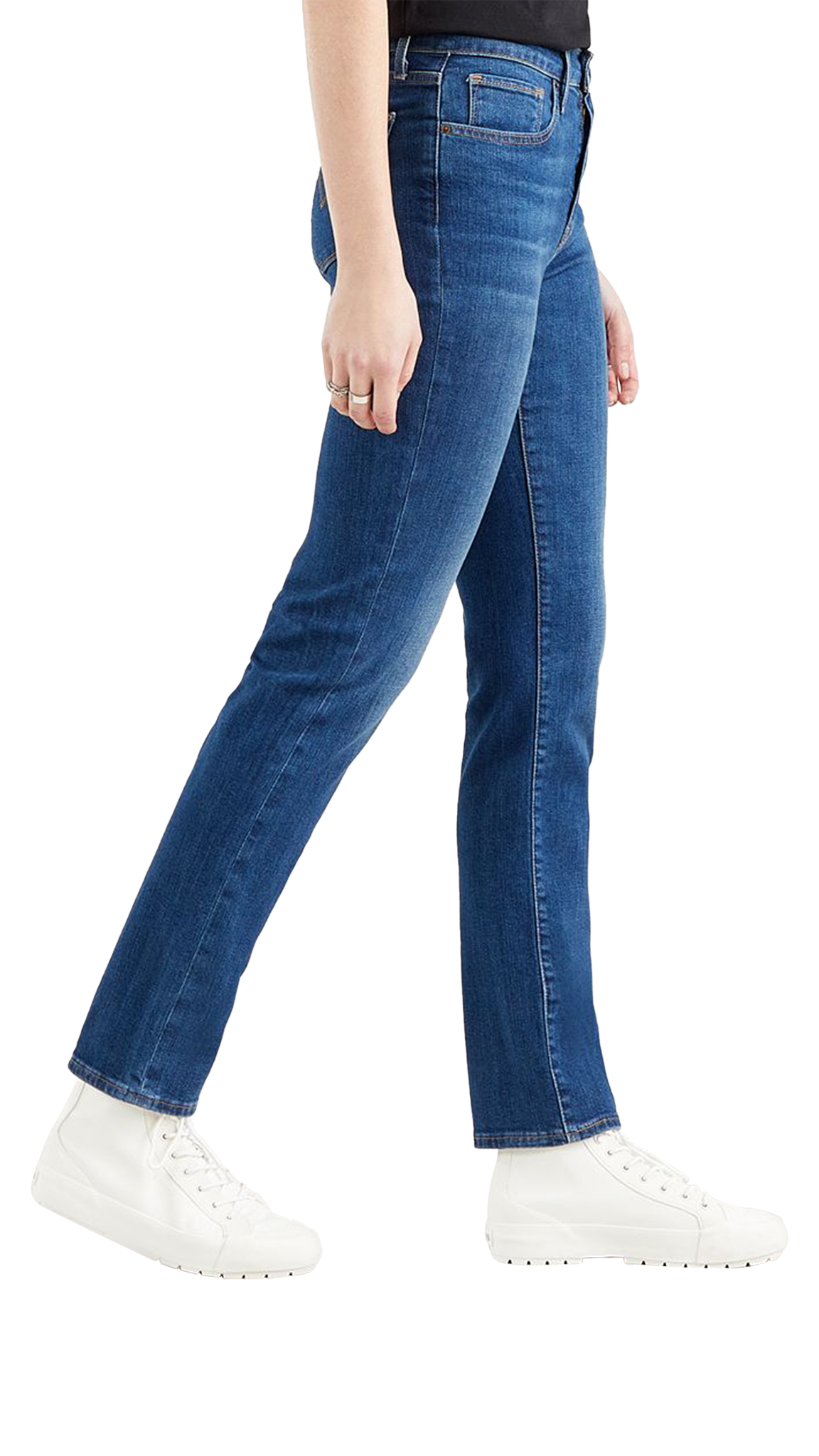 Levi&#39;s Jeans 724 High Rise droite, bleu moyen lavé