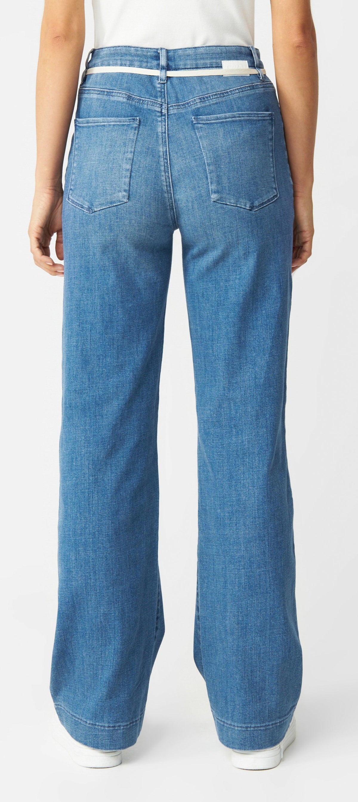 DEW Flared Soft Denim - French Pocket Jeans, Mittelblau &quot;Medium Blue&quot;