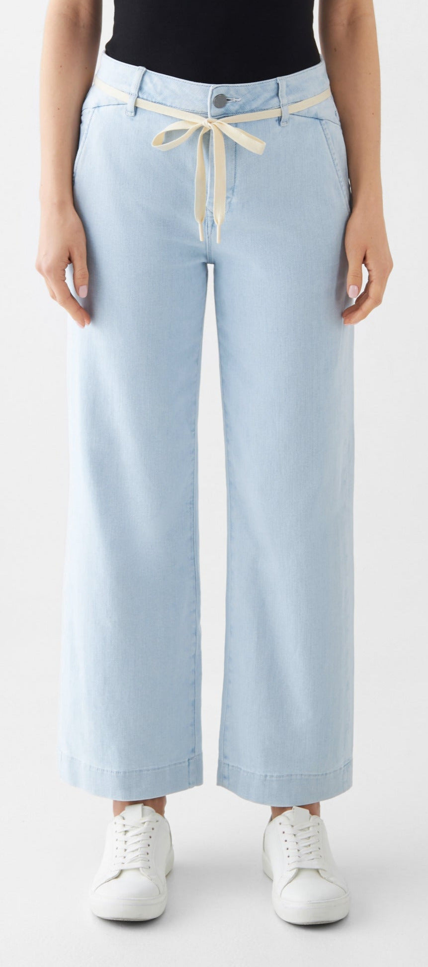 DEW Flared Soft Denim - French Pocket Jeans, Hellblau &quot;Bright Blue&quot;