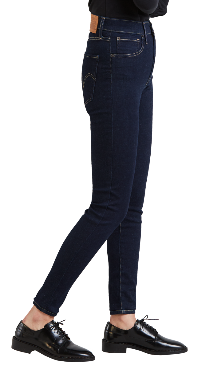 Levi&#39;s Mile High Super Skinny Jeans, Dunkelblau, Celestial Rinse, Seitenansicht