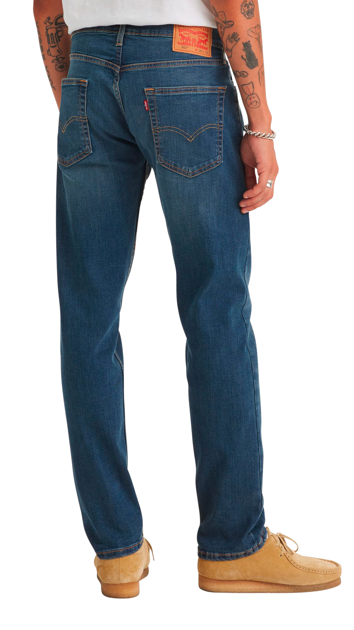 Levi&#39;s 502 Jeans regular tapered, Dunkelblau verwaschen &quot;Panda&quot;