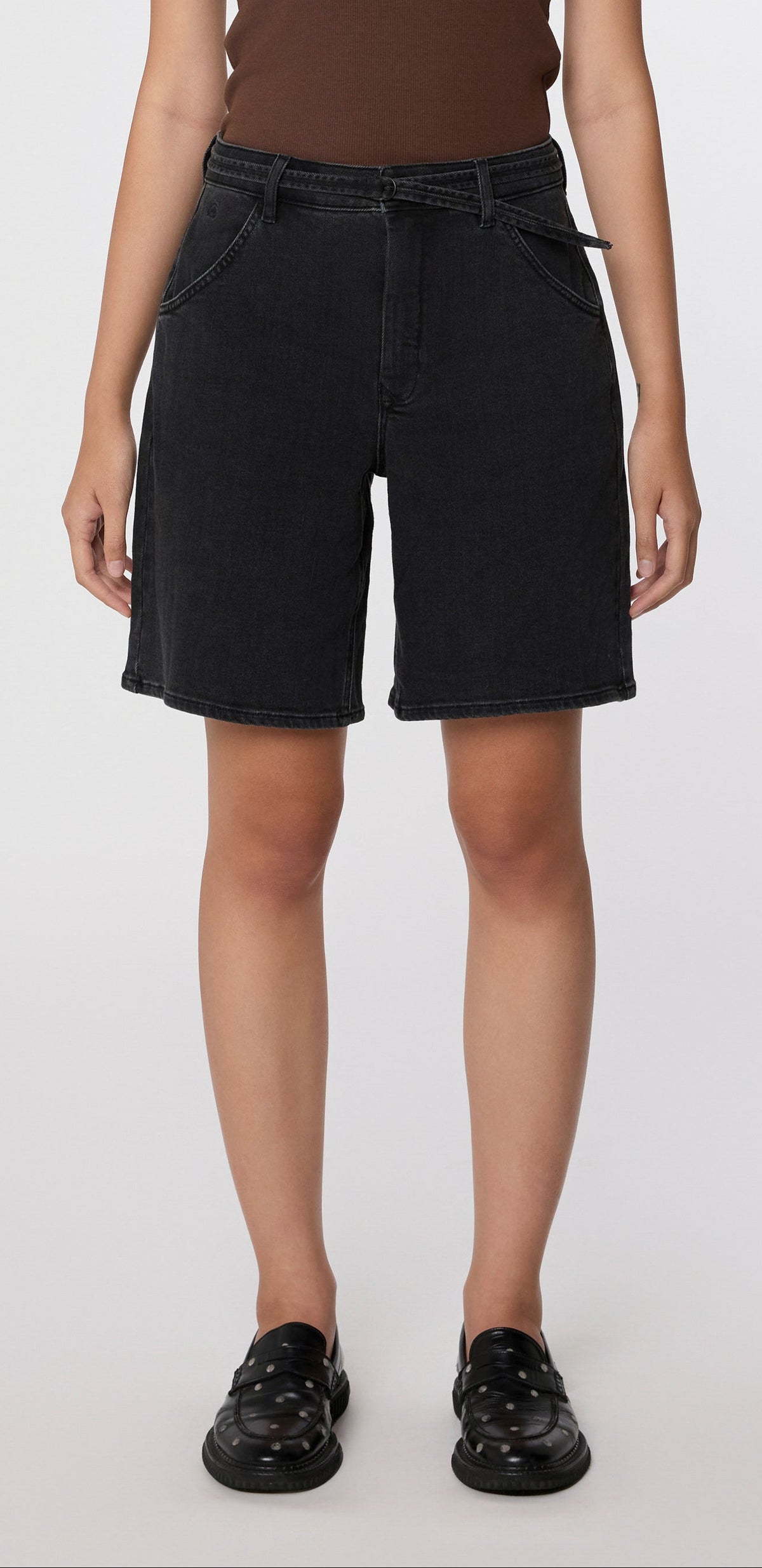 BLINKY Soft Denim Short, Gris foncé "Dark Grey"