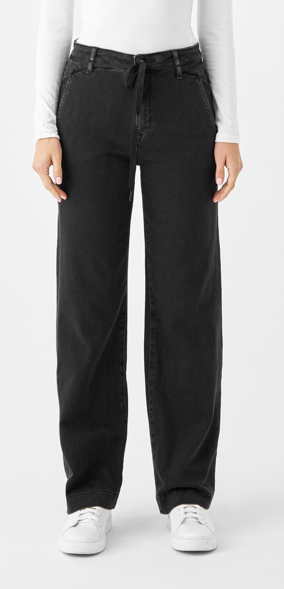 DEW Flared Soft Denim - French Pocket Jeans, Dunkelgrau &quot;Black Denim&quot;