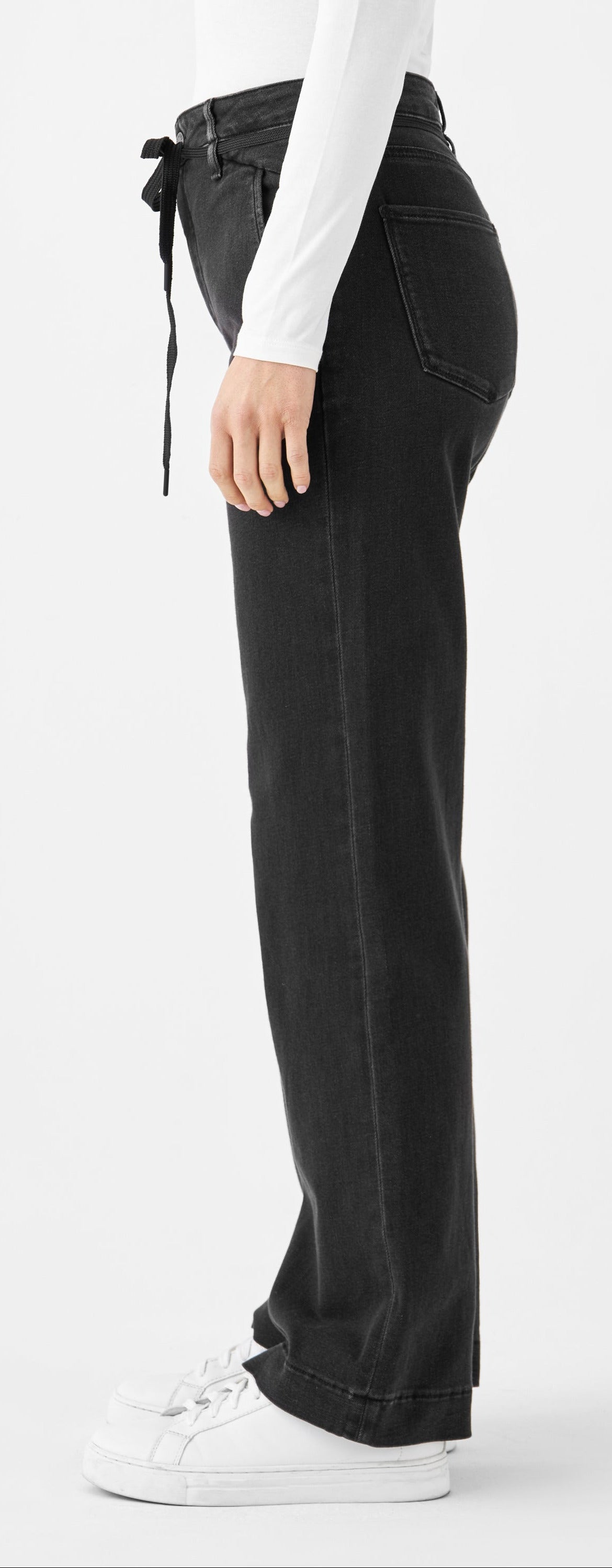 DEW Flared Soft Denim - French Pocket Jeans, Dunkelgrau &quot;Black Denim&quot;