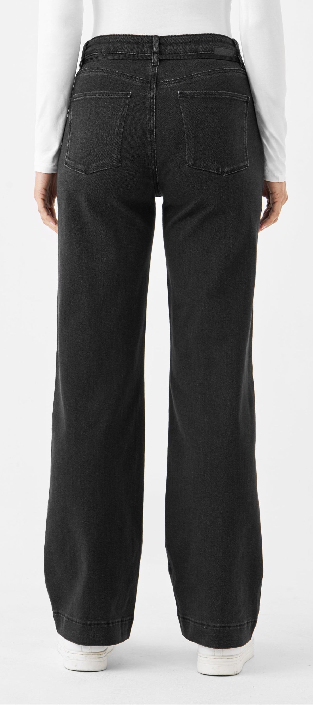 DEW Flared Soft Denim - French Pocket Jeans, Dunkelgrau &quot;Black Denim&quot;