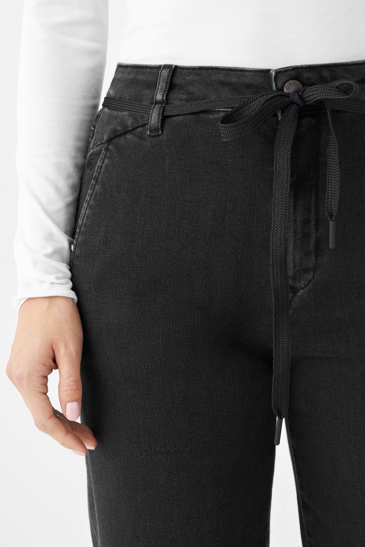 DEW Flared Soft Denim - French Pocket Jeans, Dunkelgrau &quot;Black Denim&quot;