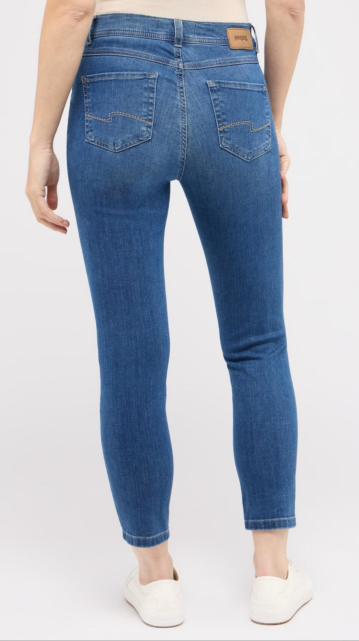 Angels Ornella Slim Fit 7/8 Jeans, Mid Blue