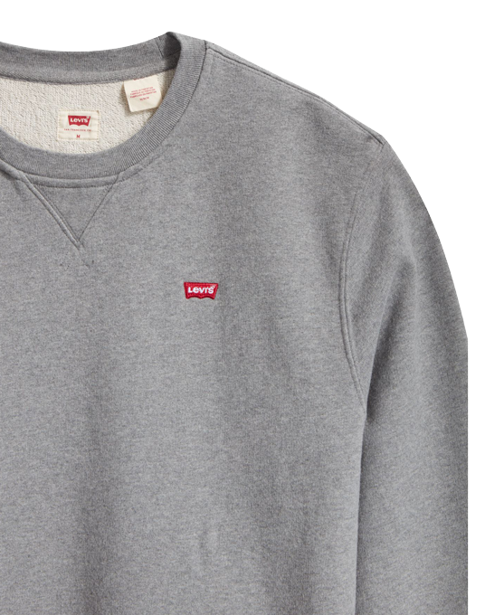 Levi&#39;s Crewneck Sweatshirt, Chisel Grey Heather, Detail