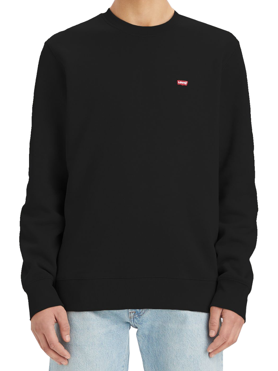 Levi's Rundhals Pullover, schwarz, Black, Frontansicht