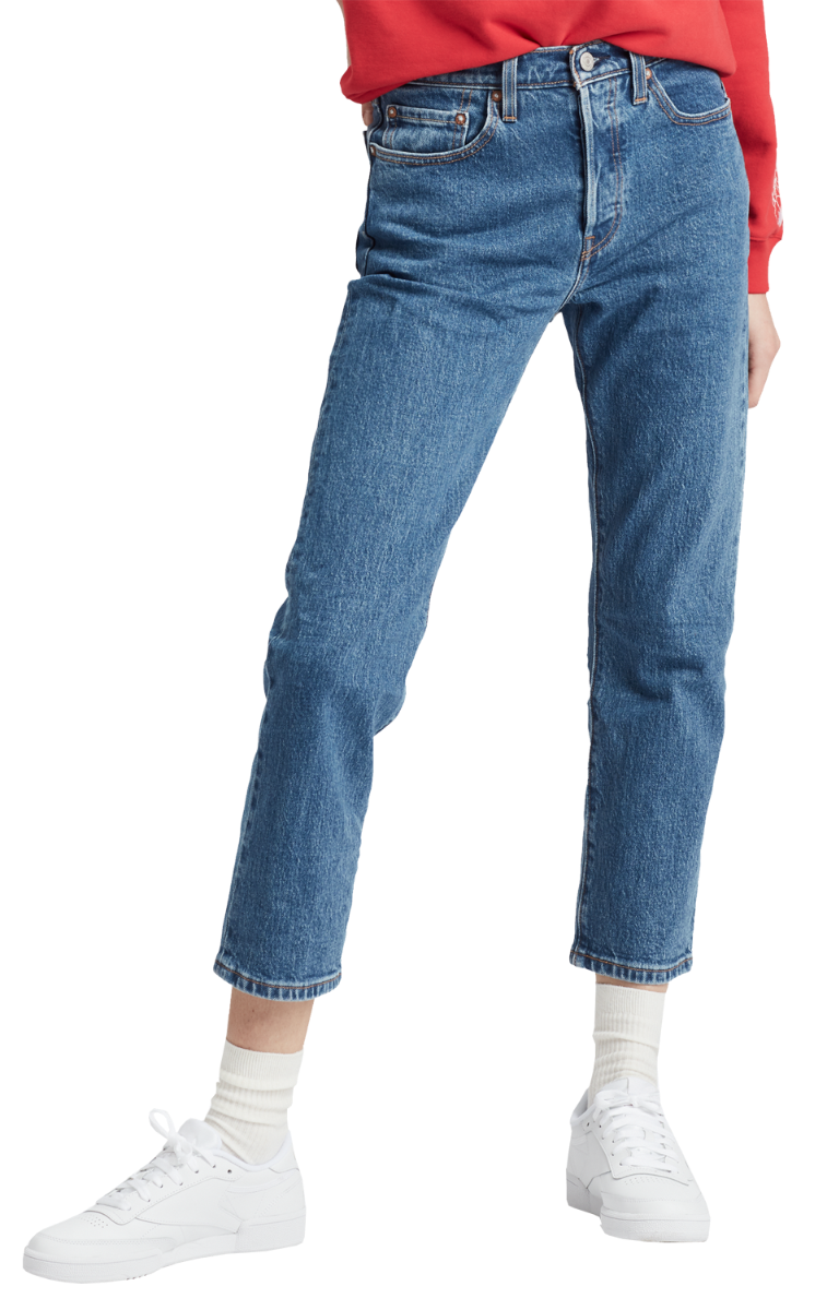 Levi's 501® Crop Jeans, mittelblau, Jive Stonewash, Frontansicht