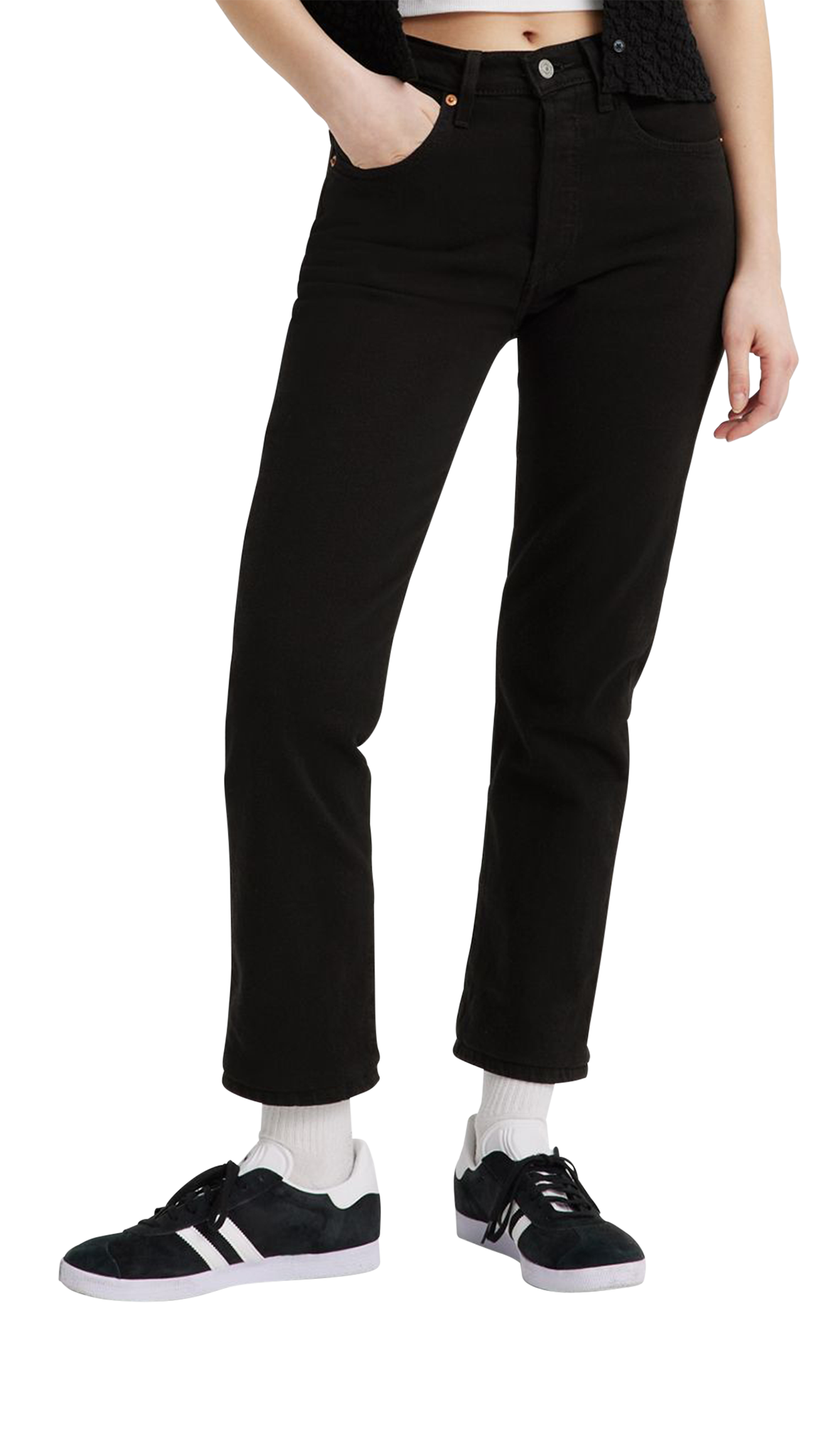 Levi&#39;s 501® Crop Jeans, Noir