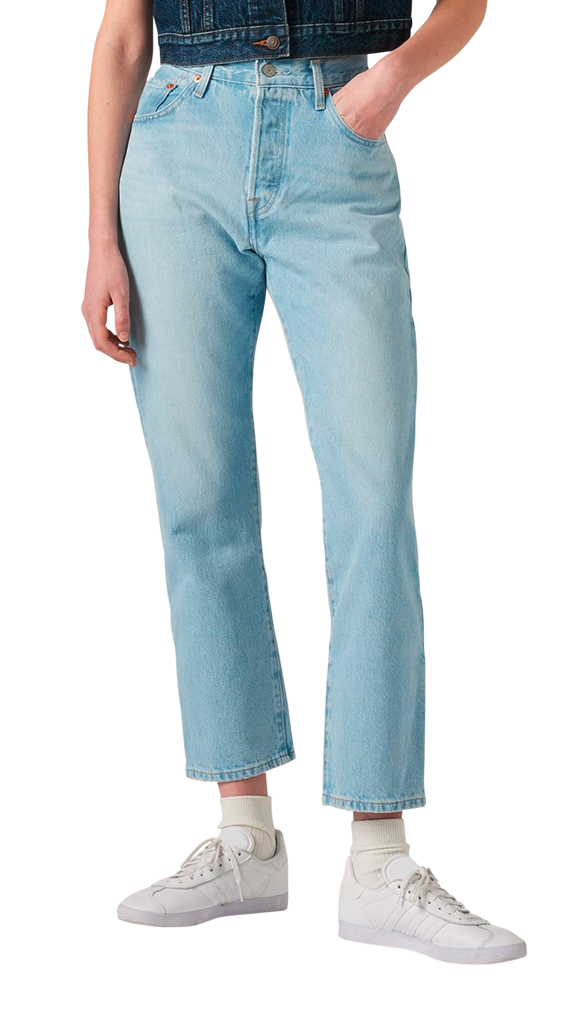 Levi&#39;s 501® Crop Jeans, Bleu clair