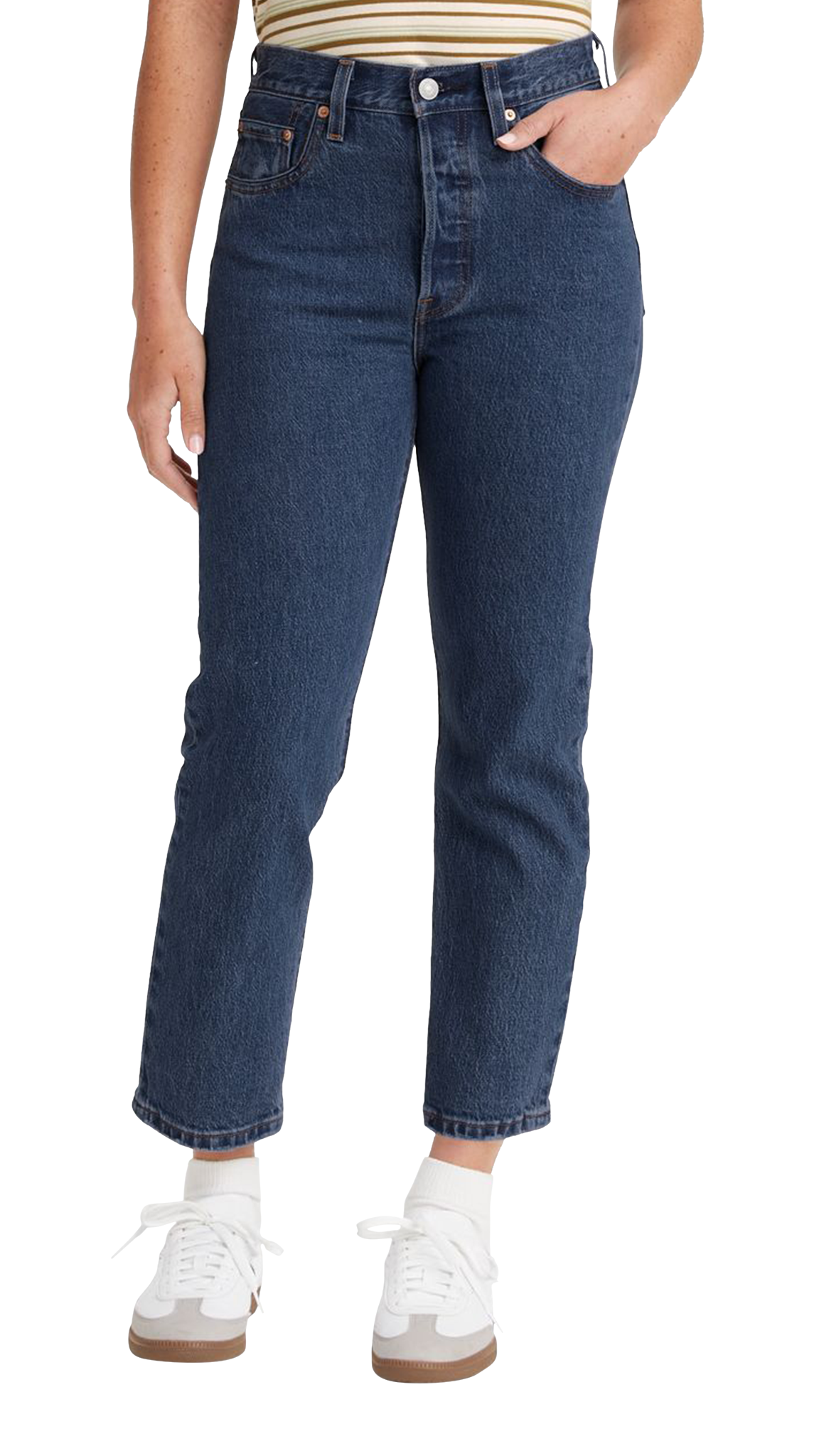 Levi's 501® Crop Jeans, Stonewash "Salsa"