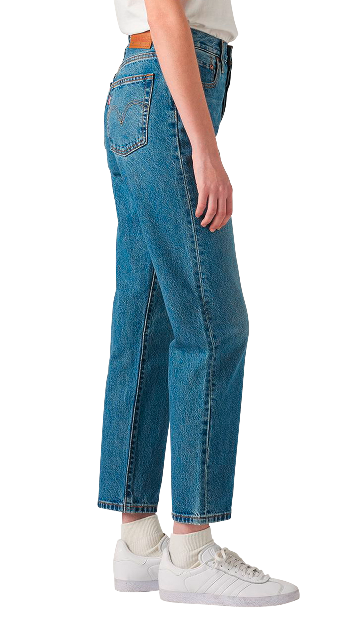 Levi&#39;s 501® Crop Jeans, bleu moyen délavé