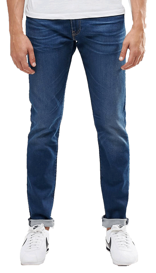 Levi's 512 Jeans, mittelblau verwaschen,  Evolution Creek, Frontansicht