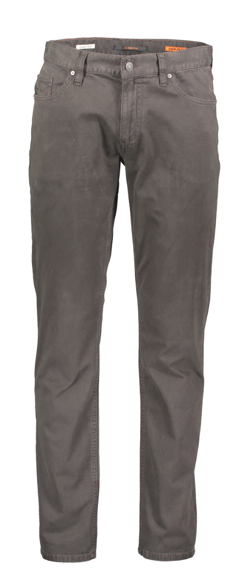 Alberto Stoffhose Pipe, regular slim fit, Grey, Frontansicht