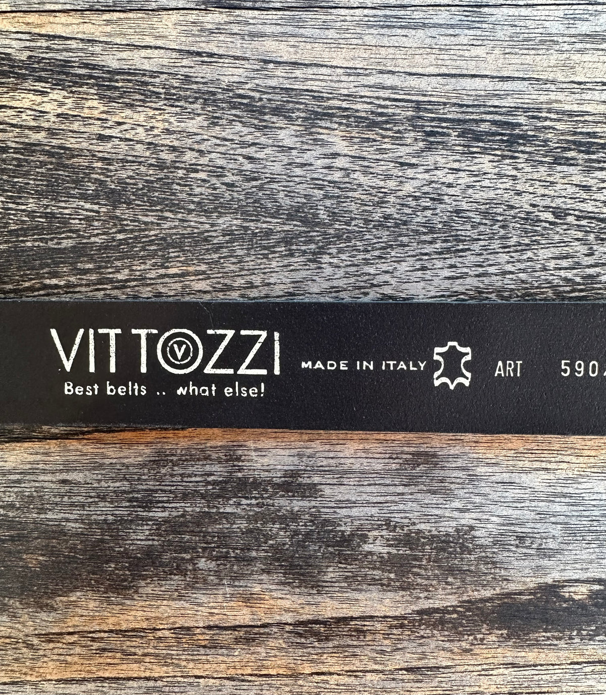Ceintures en cuir Vittozzi 590, noir, 4 cm