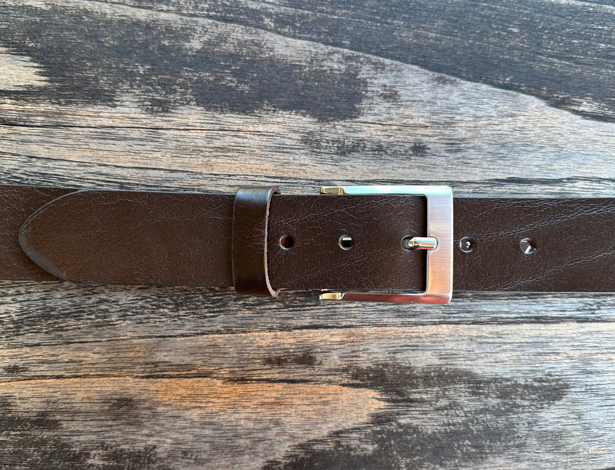 Ceintures en cuir Vittozzi 590, brun foncé