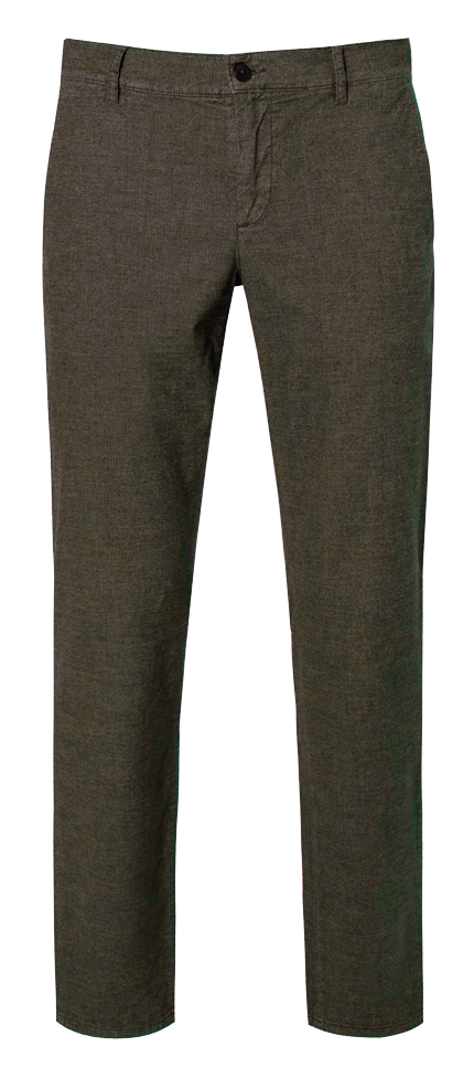 Alberto Chino Hose Lou, regular slim fit, Retro Dark Brown, Frontansicht