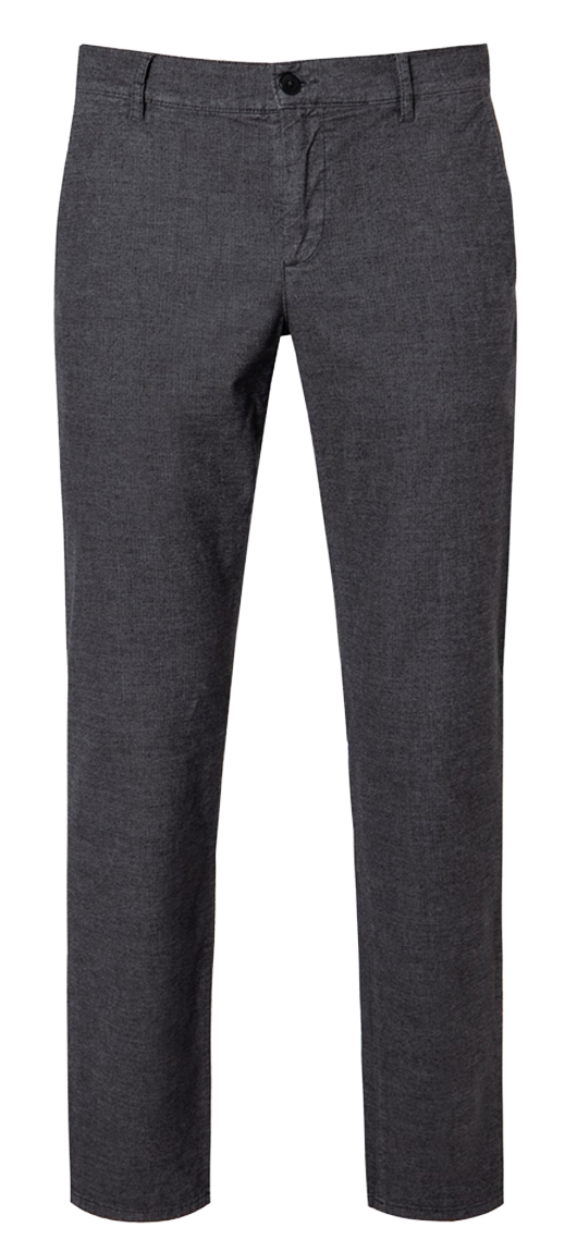 Alberto Chino Hose Lou, regular slim fit, Retro Dark Grey, Frontansicht