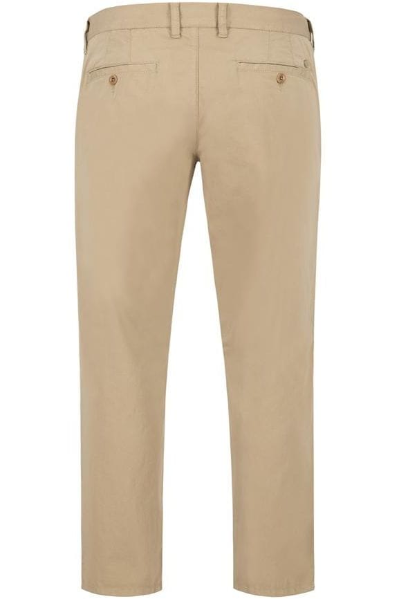 Alberto LOU Chino Light Baumwoll-Stretch, Beige Satiné
