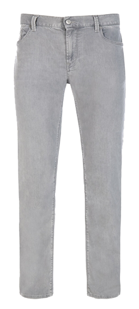 Alberto Jeans Pipe, regular slim fit, Light Grey, Frontansicht