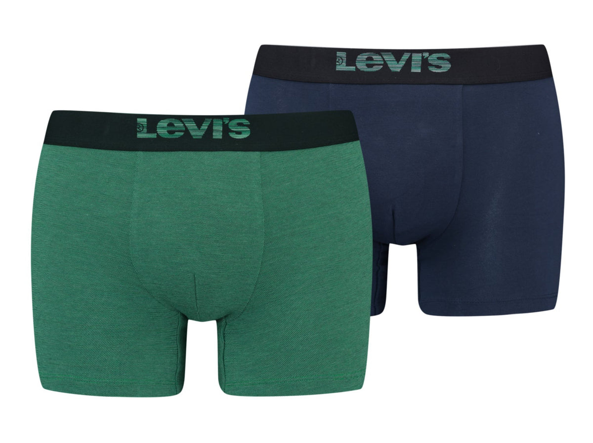 Levi&#39;s® 2 Pack Boxer Sportswear, vert et bleu foncé